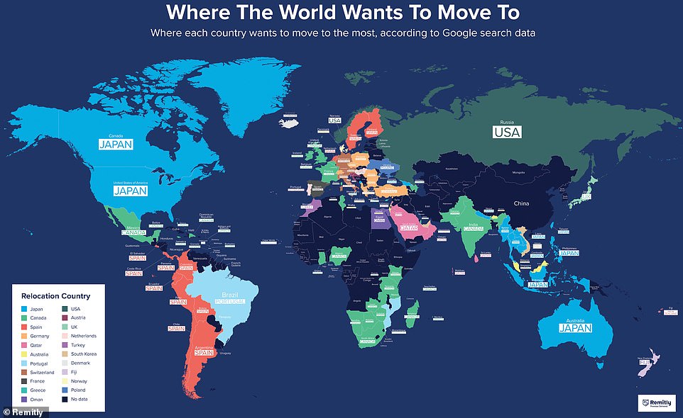 مردم هر کشور دوست دارند به کجا مهاجرت کنند؟